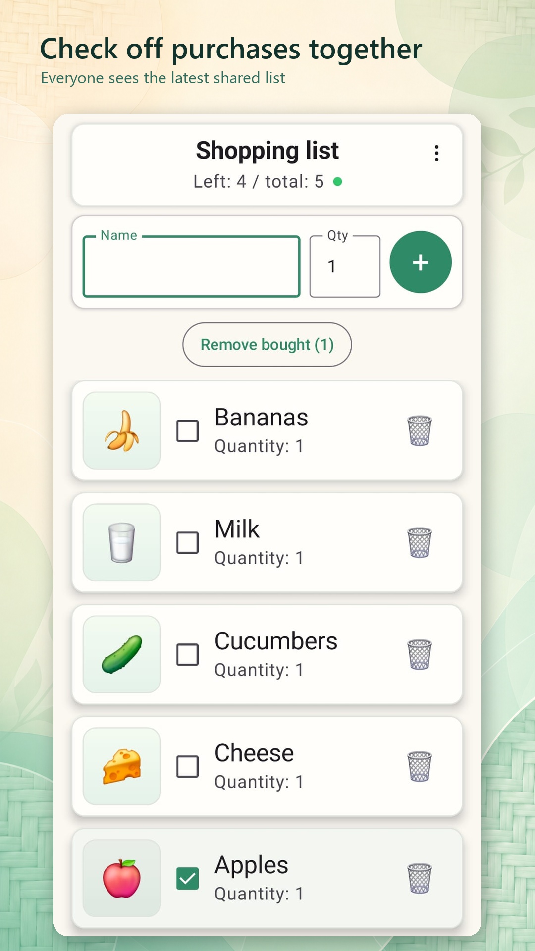 English interface